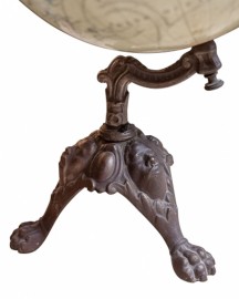 Pink Earth Globe On Cross Stand, 12 inches
