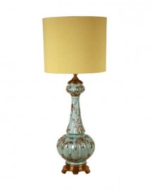 Large Hand-Painted Porcelain Table Lamp