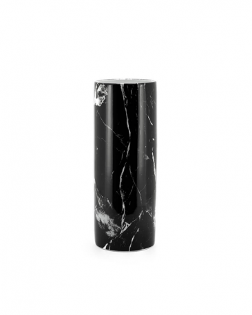 Vase Façon Marbre Noir - Céramique - H51cm