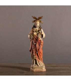 Christ Coeur Sacré Couronné, faithful representation of the religious statues