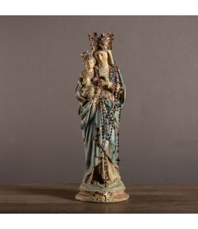Faithful reissue of a statue of the Virgin Mary with the child, 19th Century