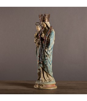 Statue Vierge Marie à l'enfant H 59 cm