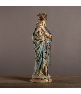 Statue Vierge Marie à l'enfant H 59 cm