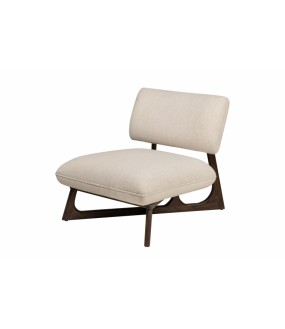 Le fauteuil lounge Capone, réalisé en bois Mindi couleur café