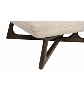 The Capone lounge chair, structure entirely made of coffee-colored Mindi wood