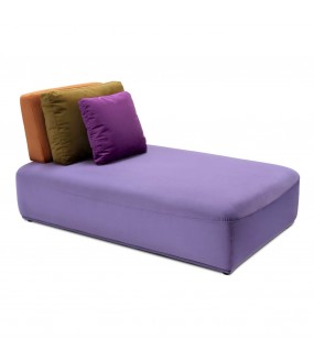 Acapulco Velvet Long Chair with its purple velvet fabrics