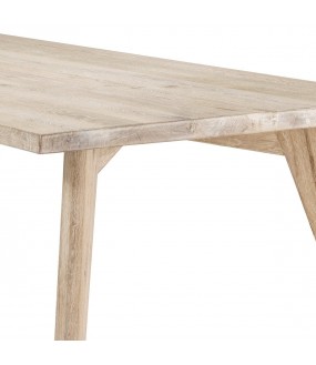 Bleached Solid Oak Dining Table Helsinki, L280cm