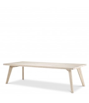 Solid wood dining table  Helsinki is made of bleached solid oak.