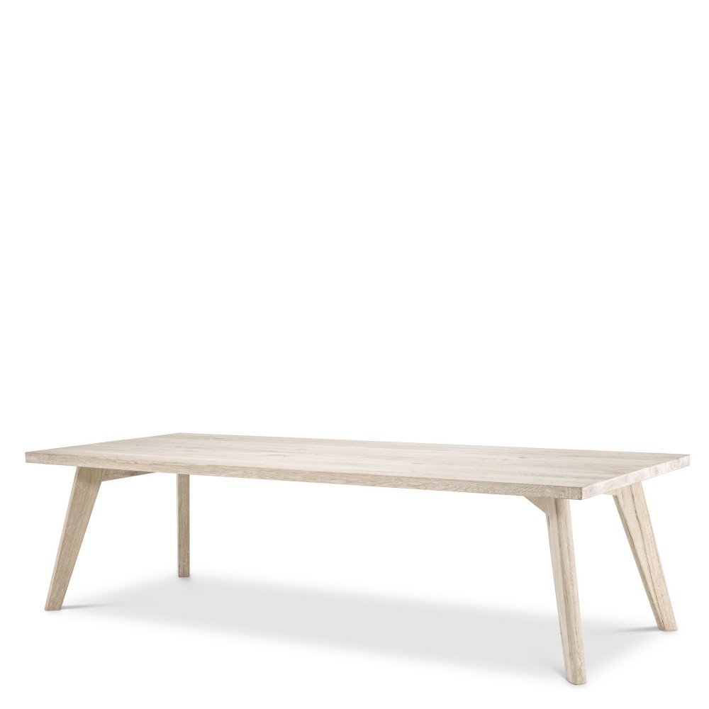 Solid wood dining table  Helsinki is made of bleached solid oak.