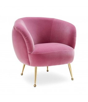 Portofino armchair, Superb lounge chair in Italian fabric Rubelli