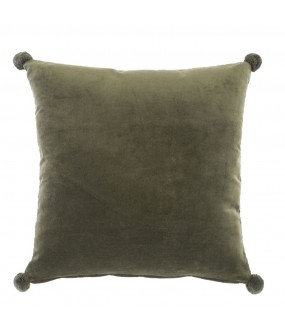 Velvet Olive Cushion The Queen, 60x60cm