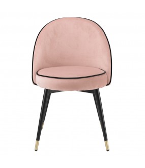 Dining Chair Powdery Pink Velvet Bradley