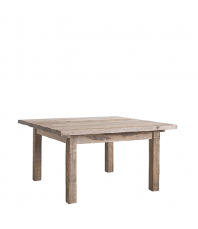 Square Dining Table Raw Wood 150cm