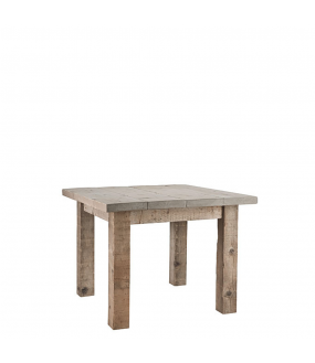 Square Dining Table Raw Wood Franquette 100cm