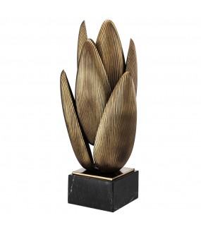 Table Lamp Lily, Brass and Marble, H51,5cm