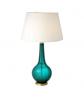 Turquoise Blown Glass Table Lamp H91cm