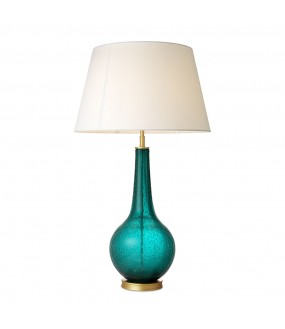 Lampe de Table Verre Soufflé Turquoise H91cm