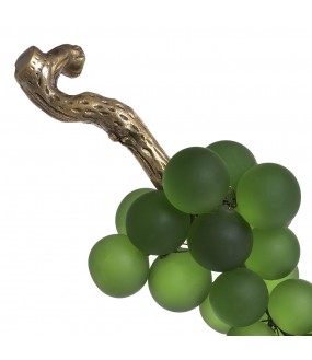 Green Cluster Decorative Object L50cm, Brass and Glass