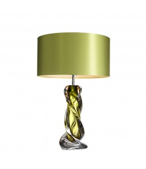 Lampe de Table Muse Verte, Verre Plein H65cm