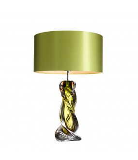 Green Muse table lamp, full glass H65cm