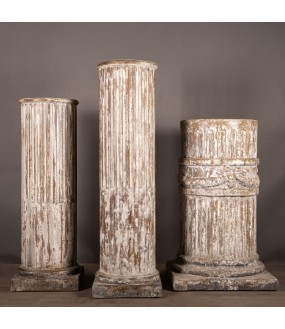 Antique White Column Style H136 cm