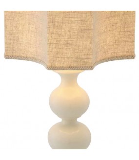 White Cracked Ceramic Table Lamp H116.5cm