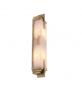 Beautiful Wall Lamp Art Deco Style Brass and Alabaster