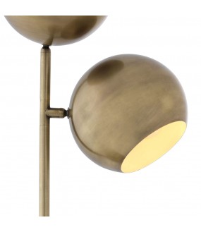 Lampe de Table Globulus, Finition Laiton Brossé, H74cm