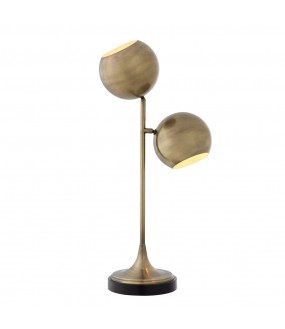 Lampe de Table Globulus, Finition Laiton Brossé, H74cm