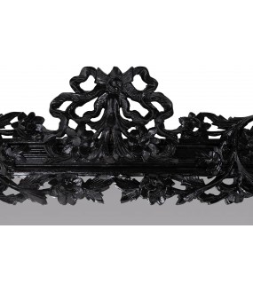 Black Baroque Mirror Napoli, large and beautiful fireplace mirror of Italian baroque style