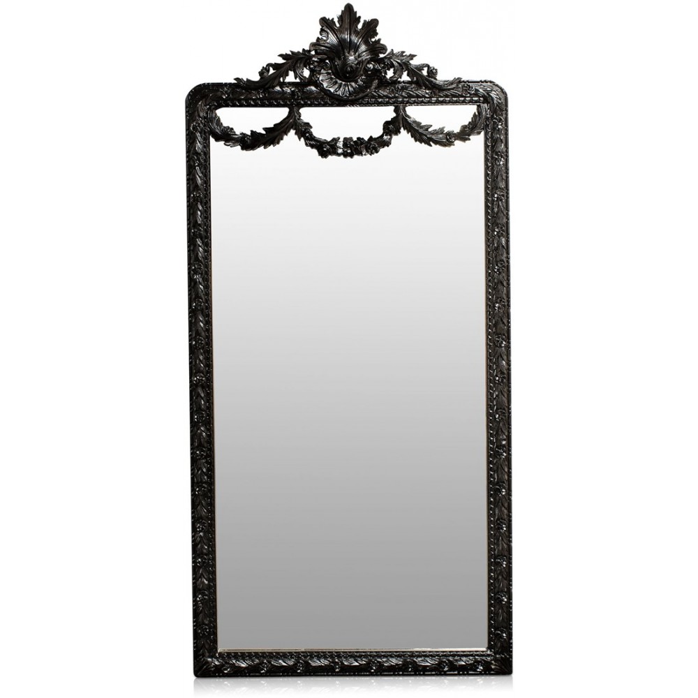 Grand Miroir Baroque Galanterie Noir H242cm