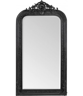 Black  "Rocaille" Mirror