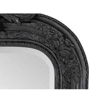 Miroir Cheminée Rocaille noir