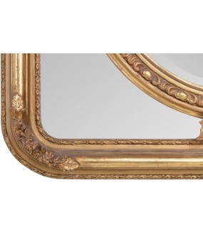 Napoli, mirror Italian baroque style, wood frame and stucco painted in matt black