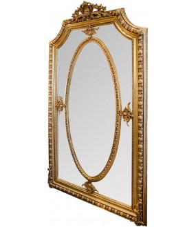 Parma mirror, Italian baroque style mirror with wooden frame and stucco