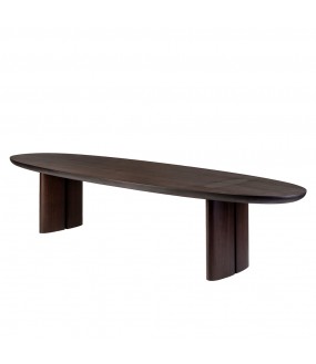 Dining table Pablo, a beautiful contemporary oval dining table made of eucalyptus wood