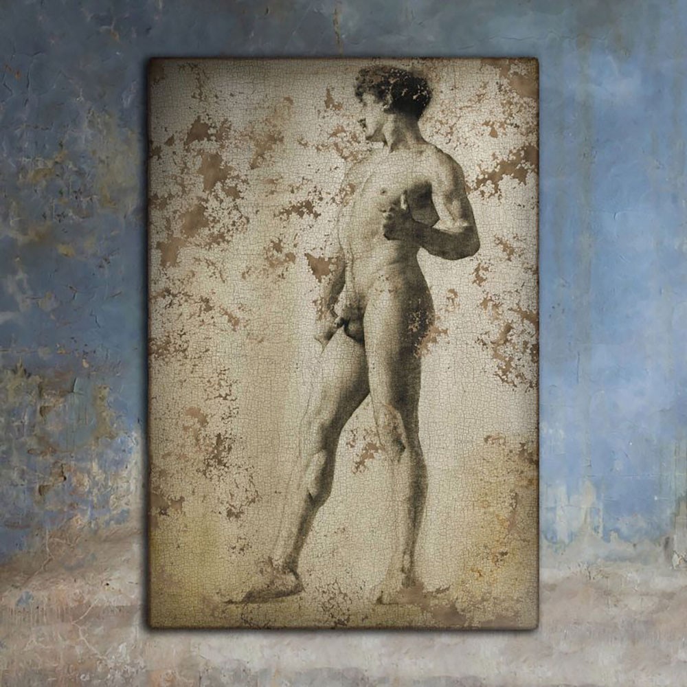 Painting Naked Man Study H130cm