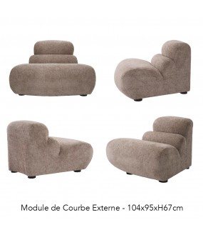 Modular Sand Velvet Salina Sofa