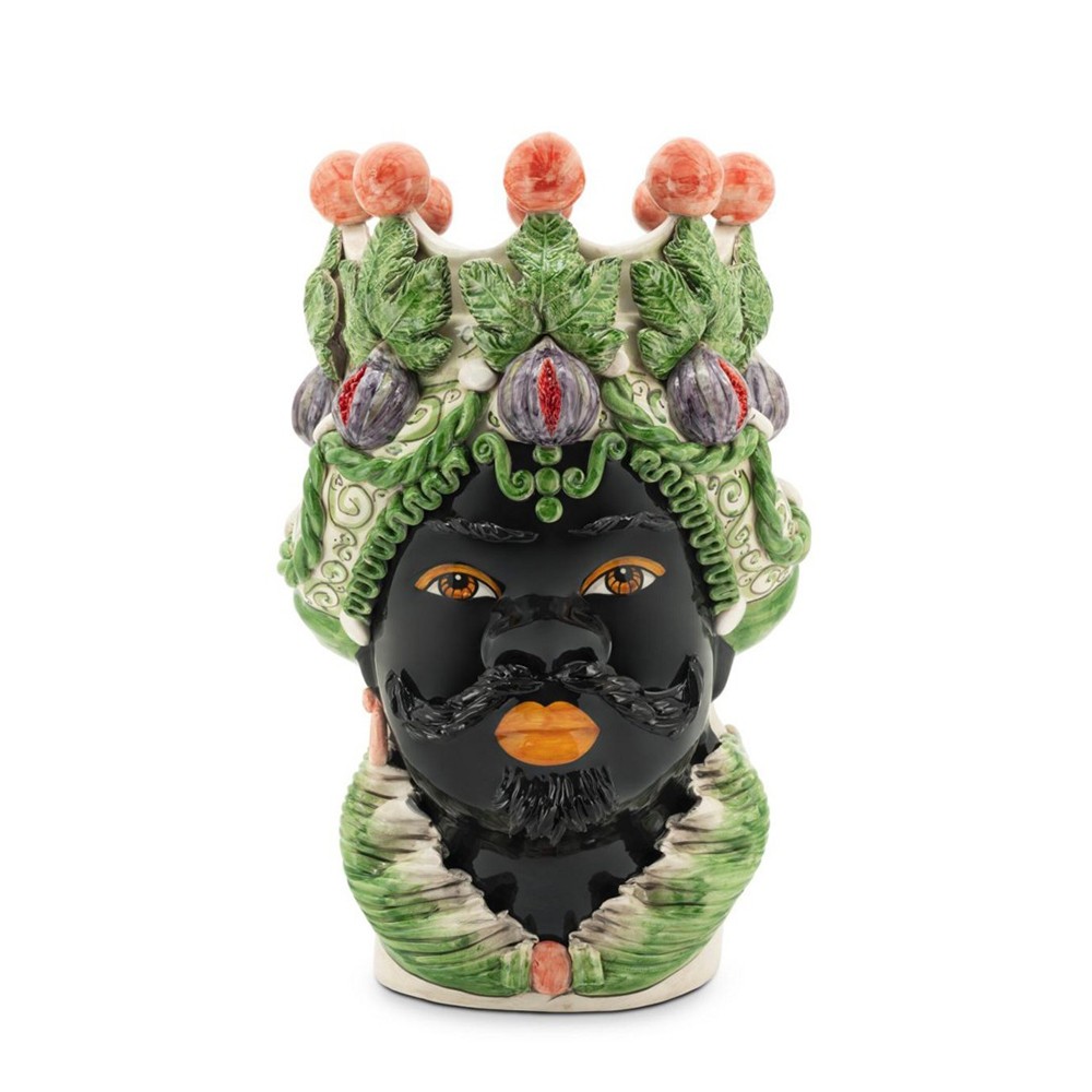 Vase en Céramique, Homme Maure aux Figues