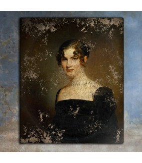 Painting H145x113cm, Young Woman Portrait
