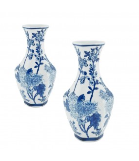 Paire de Vases Céramique Chinoise H26cm