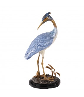 Figurine, Blue White Crane H47cm
