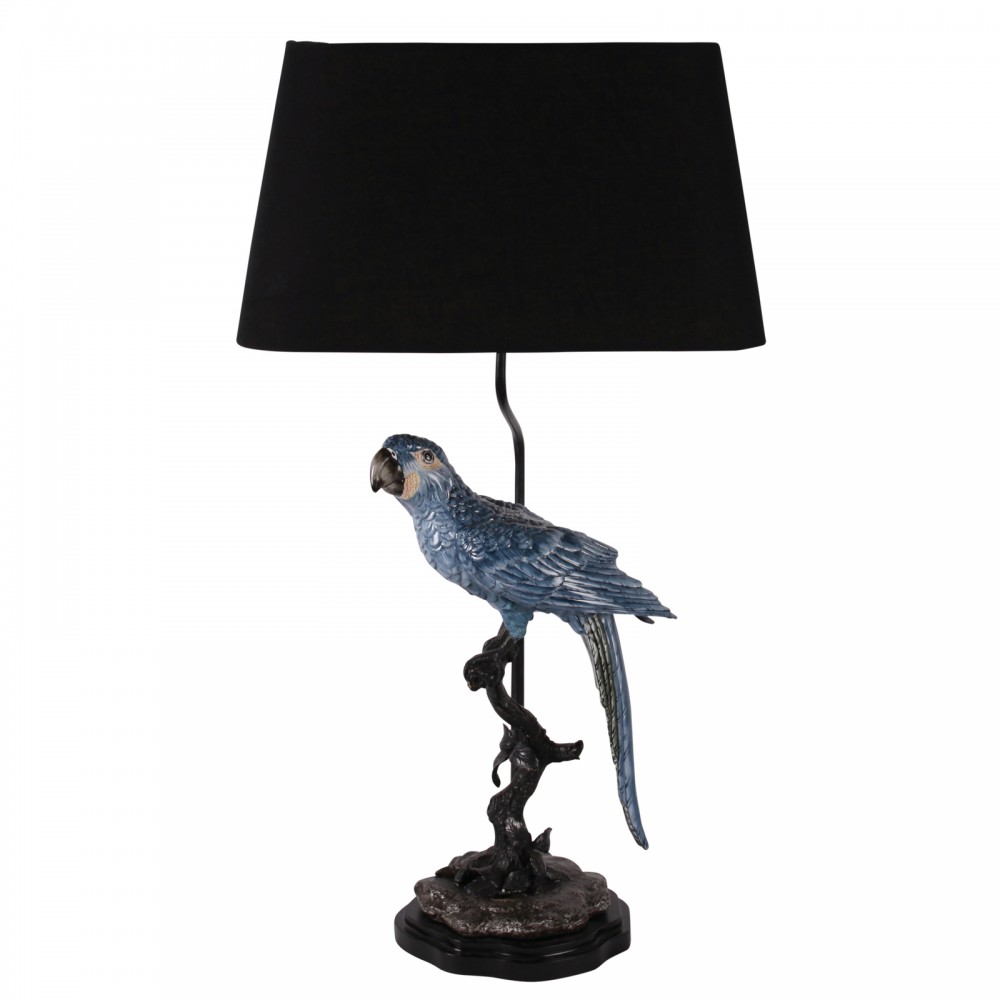 Lampe de Table Grand Perroquet bleu, Gauche