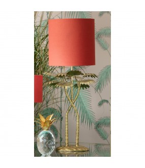 Large Brass Table Lamp Palm Tree H63cm