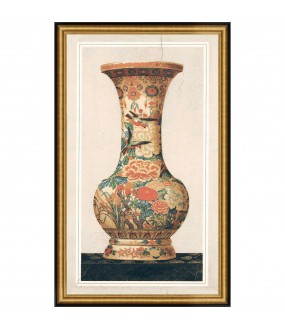 Gravures Vases Chinois Anciens H70cm, La Paire