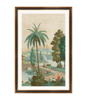Gravures Paysages et Palmiers, h110cm, La Paire