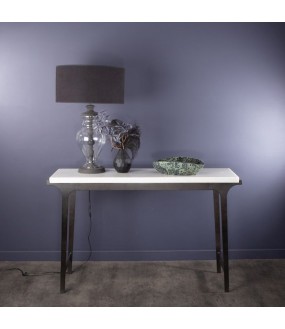 White Thick Marble Console