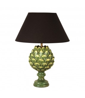 Wooden Artichoke Lamp - Green