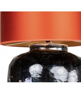 Handmade Enameled Ceramic Lamp - H130cm