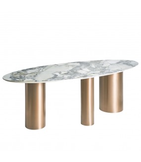 Table Pygmalion - Céramique et Acier - 240x105cm